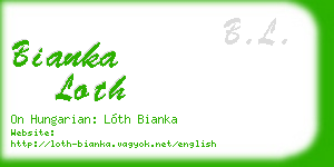 bianka loth business card